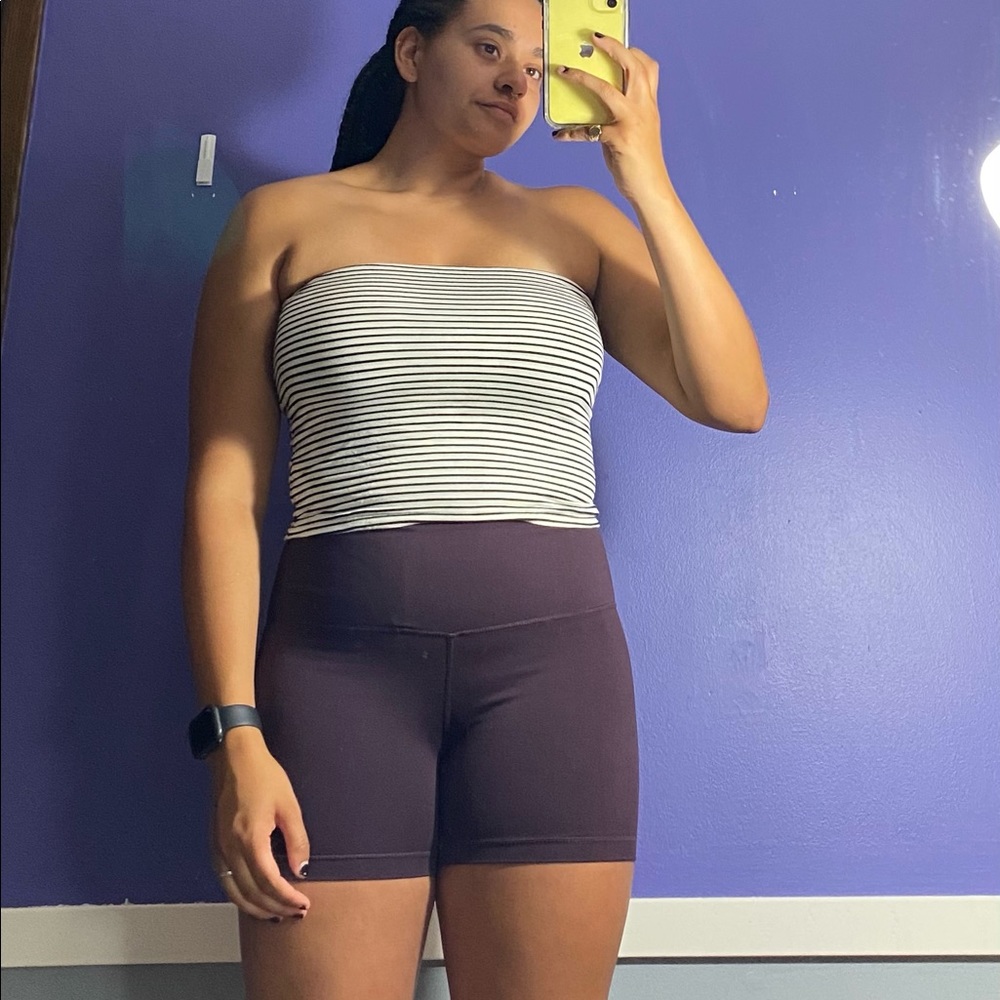 striped tube top